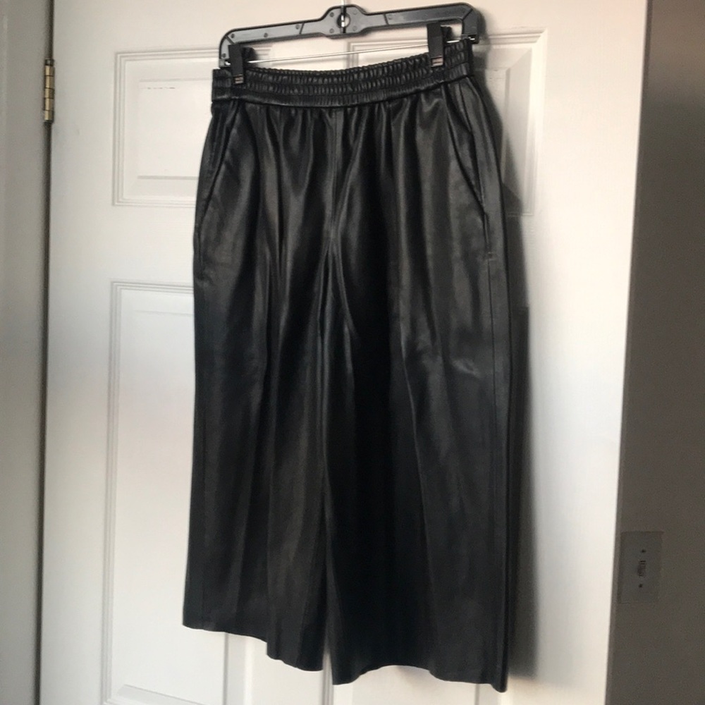 Zara Basic faux leather culottes